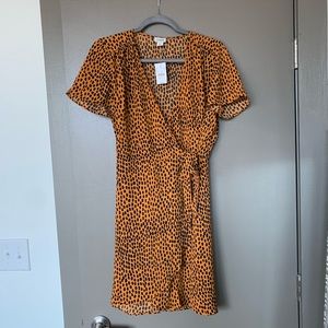 J Crew Printed Wrap Dress NEW